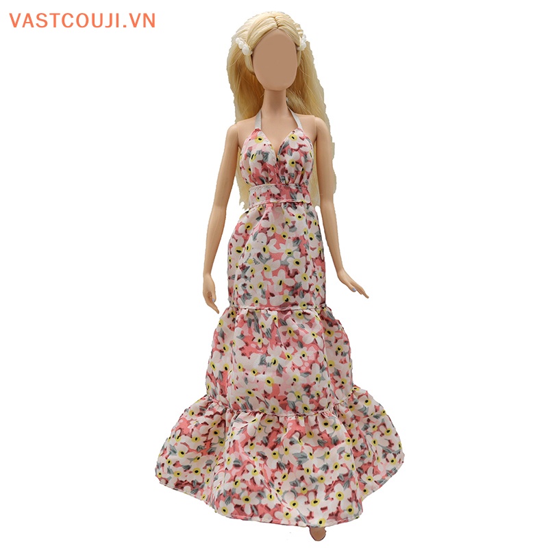 1 Đầm Hai Dây Họa Tiết Hoa Xinh Xắn Cho Búp Bê VASTJI