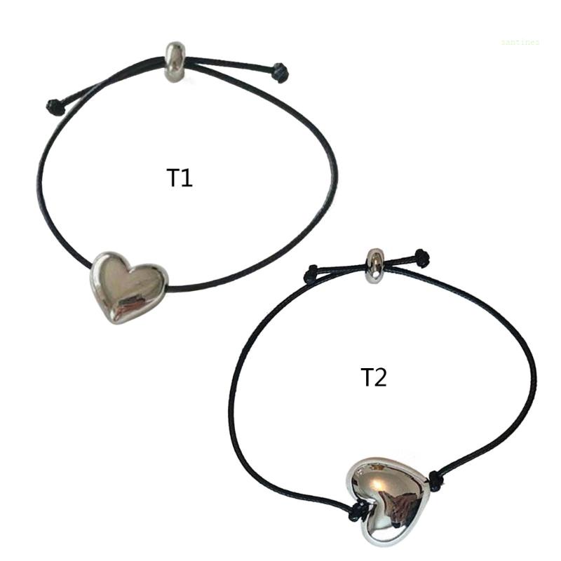 Vòng Tay Dây Rút Hình Trái Tim Thanh Lịch