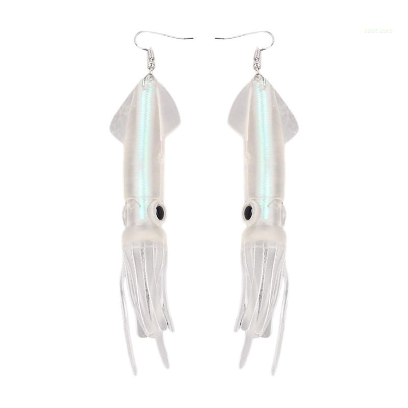 Bông Tai Hình Mực Giả Bằng Nhựa ABS Thời Trang Dự Tiệc Cho Bạn Gái