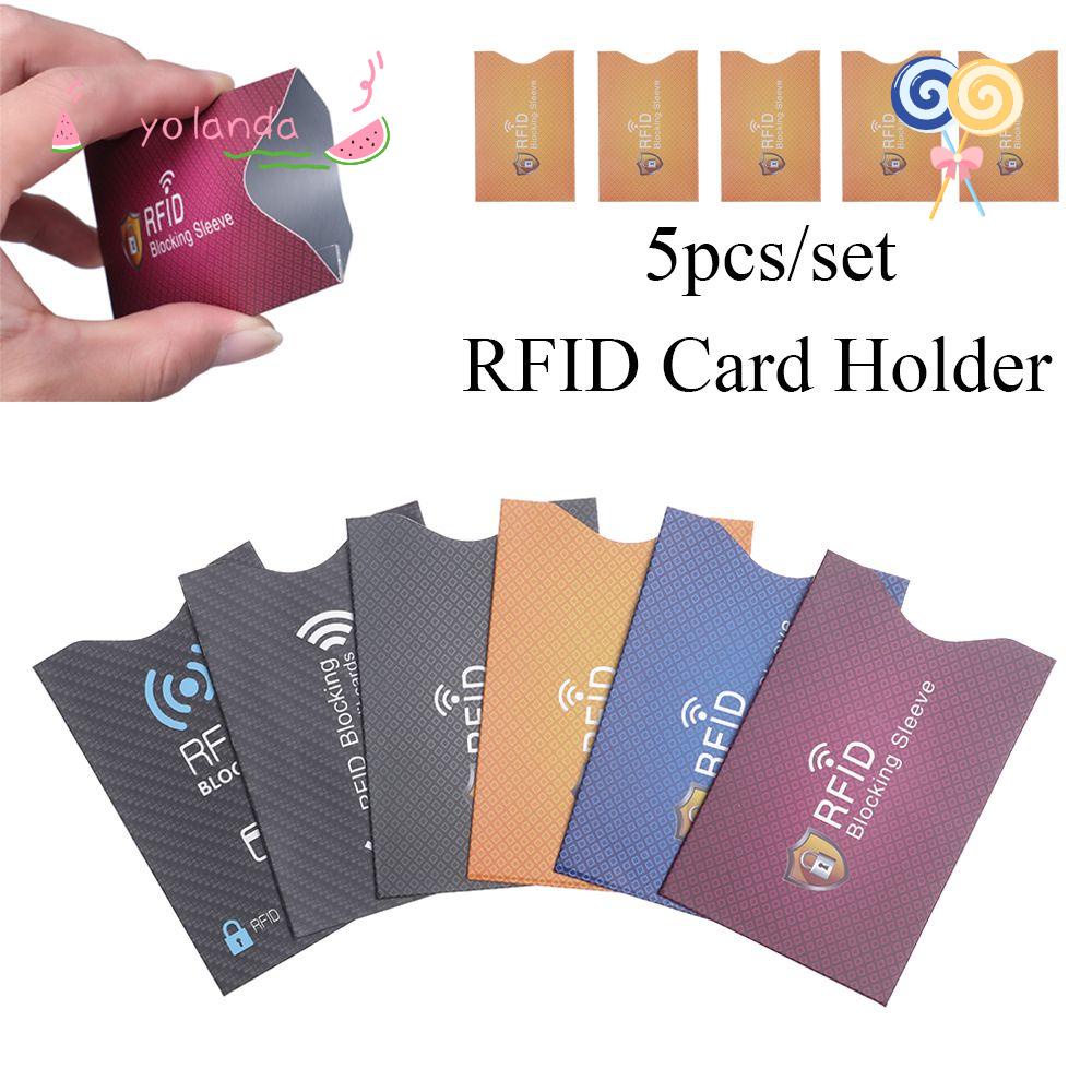YOLA Set 5 Túi Đựng Thẻ Chống Trộm An Toàn Tiện Dụng