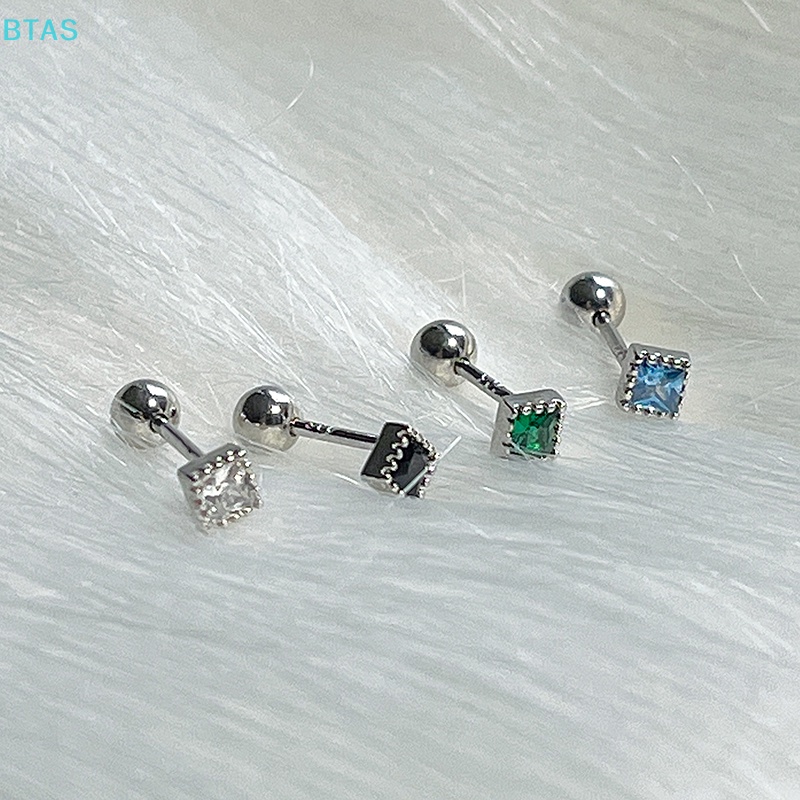 1 Cặp Bông Tai Hình Khối Lập Phương Mini Nhiều Màu Dạng Xoắn Ốc Thời Trang Dự Tiệc Cho Nữ