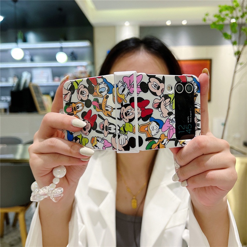 Ốp Điện Thoại Họa Tiết Hoạt Hình Mickey Goofy Cho Samsung Galaxy Z Flip 5 Z Flip 4 Z Flip 3 ZFlip3 ZFlip4 ZFlip5