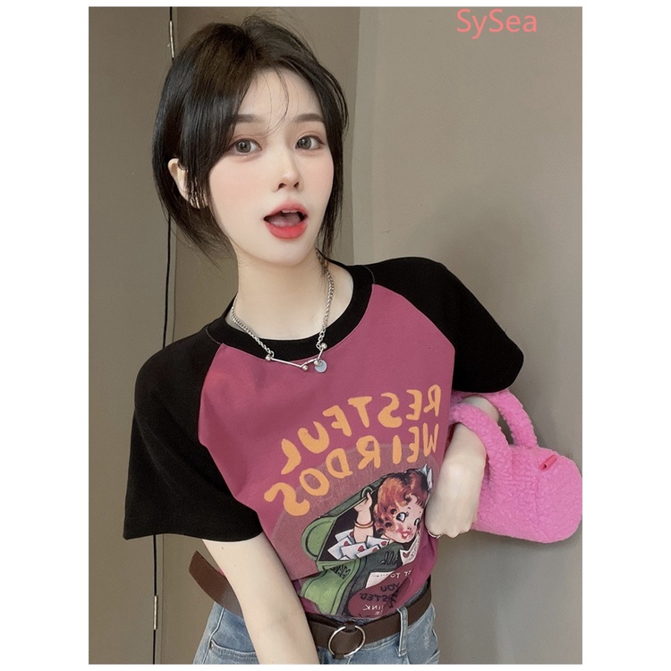 Áo Sơ Mi Ngắn Tay Họa Tiết Hoạt Hình Thời Trang Mùa Hè Cho Nữ