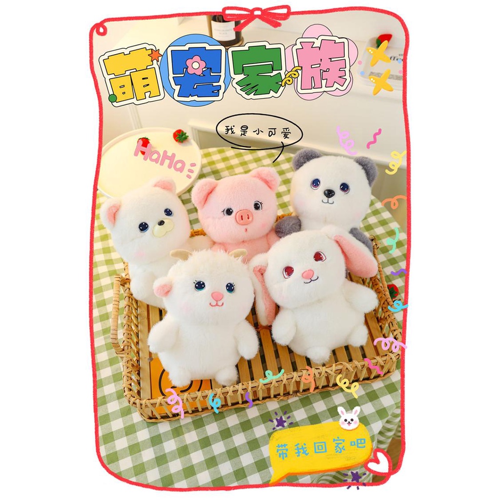 Thú Nhồi Bông Hình Heo / Thỏ Trắng Dễ Thương