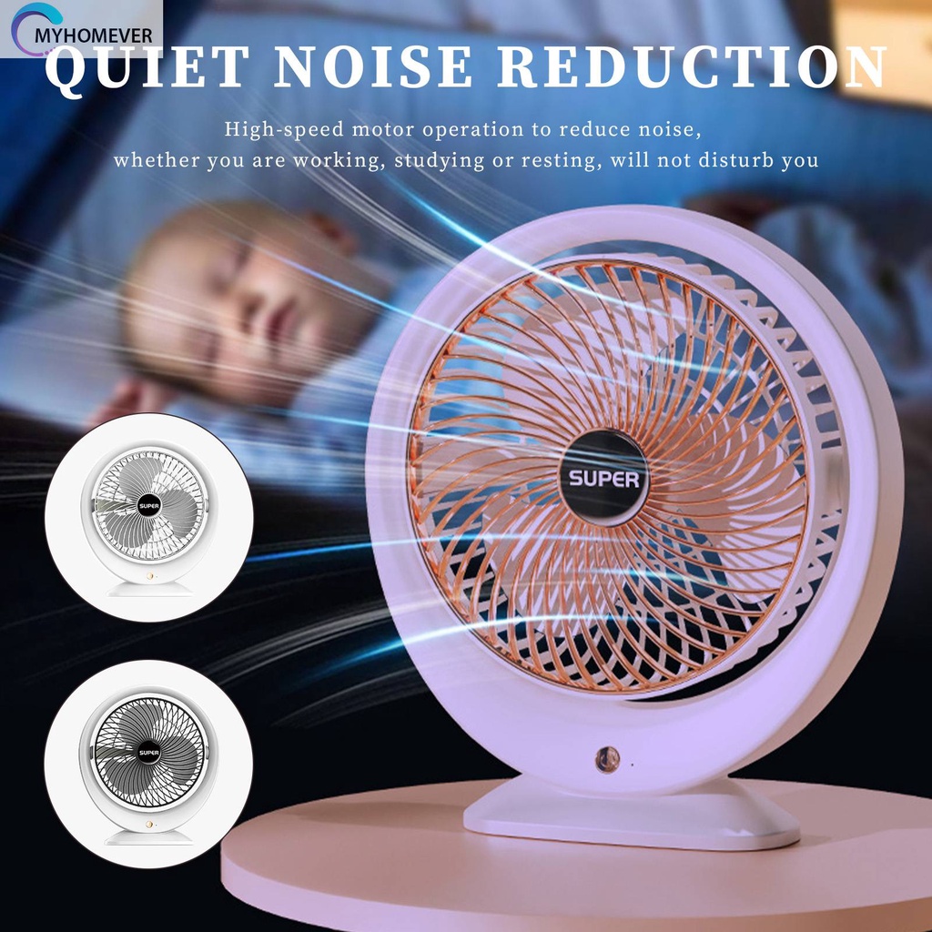 Quạt USB Mini Để Bàn Xoay 180 Độ 1200mAh 5V 4.5W Tiện Dụng Cho Gia Đình