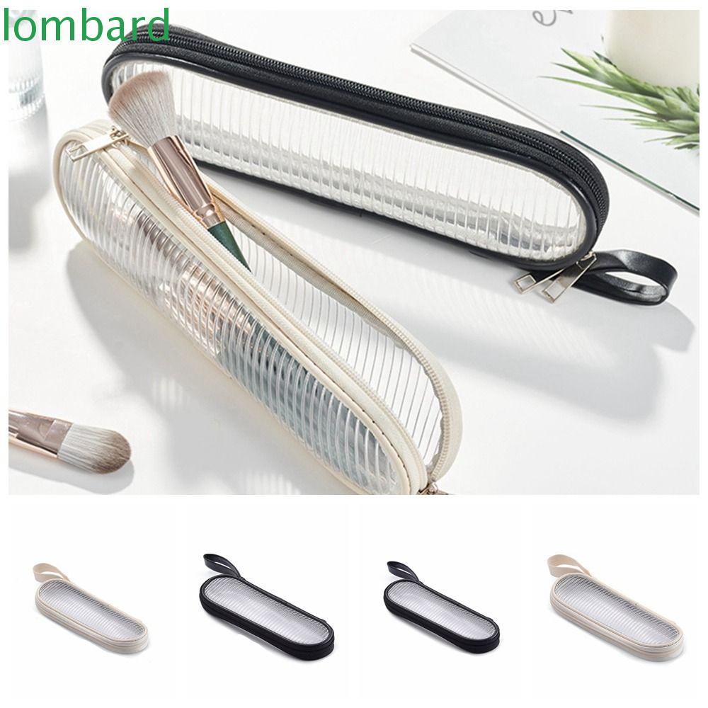 LOMBARD Túi Đựng Cọ Trang Điểm Trong Suốt Có Khóa Kéo Tiện Dụng