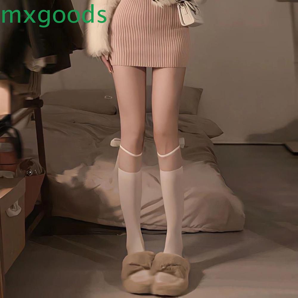 MXGOODS Vớ Cotton Cổ Vừa Chống Mài Mòn Phong Cách Lolita Thời Trang Cho Nữ