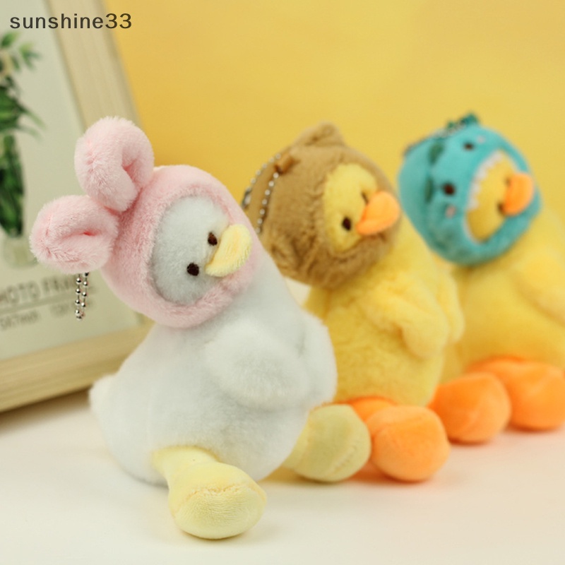 Móc Khóa Hình Chú Vịt Nhồi Bông Dễ Thương Sáng Tạo