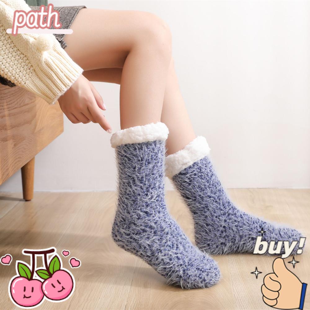 PATH Vớ Ngủ Mùa Đông Mềm Mại Chống Trượt Trang Trí Nhà Cửa