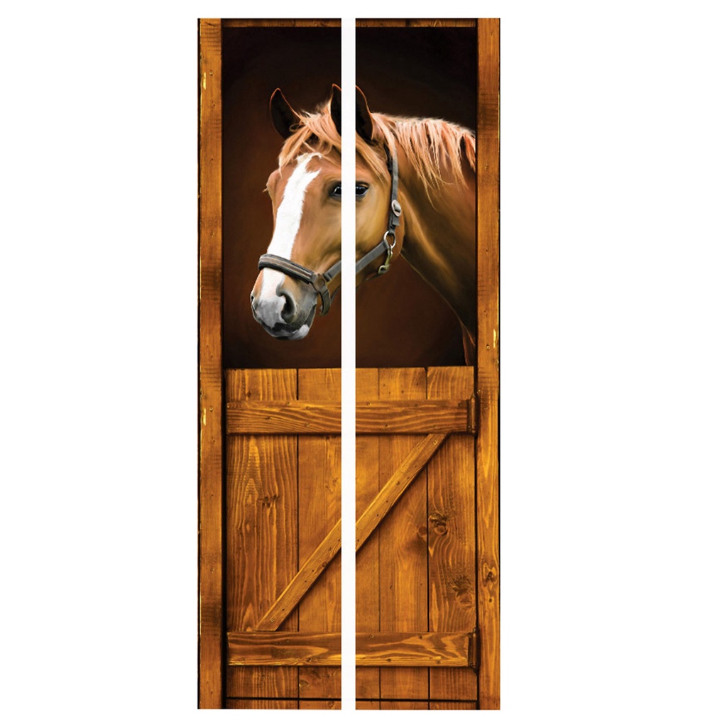 Set 2 Miếng Dán Tường Trang Trí Hình Ngựa Hiệu Ứng 3D Bằng PVC Tháo Rời Được