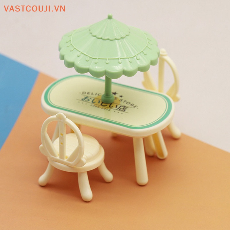 Mô Hình Bàn Ăn Và Ghế Ngồi Mini Trang Trí Nhà Búp Bê VASTJI