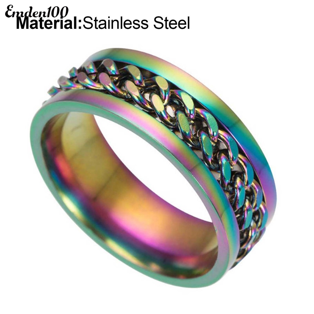 Nhẫn Dây Xích Xoay Được Dùng Làm Quà Tặng Cho Nam