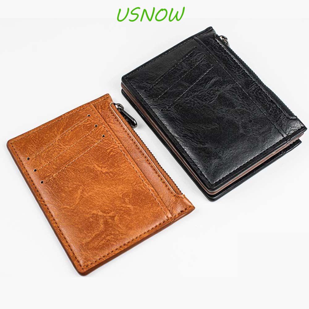 USNOW Ví Da Cao Cấp Kiểu Dáng Đơn Giản Dành Cho Nam