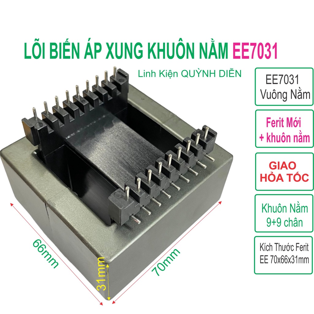 Biến Áp Xung EE70 Khuôn Nằm  Linh Kiện Điện Tử QUỲNH DIỄN