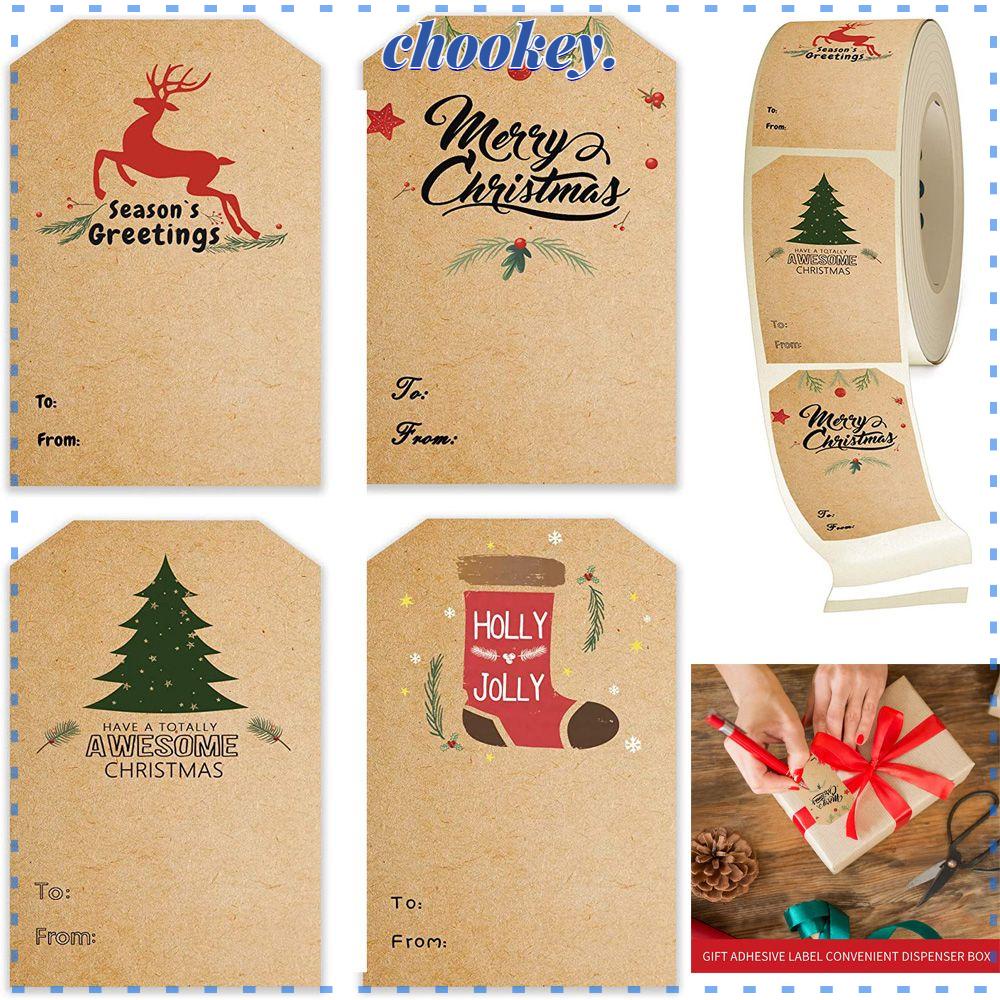 CHOOKEY Set 300 Nhãn Dán Trang Trí Túi Bánh Kẹo Thủ Công