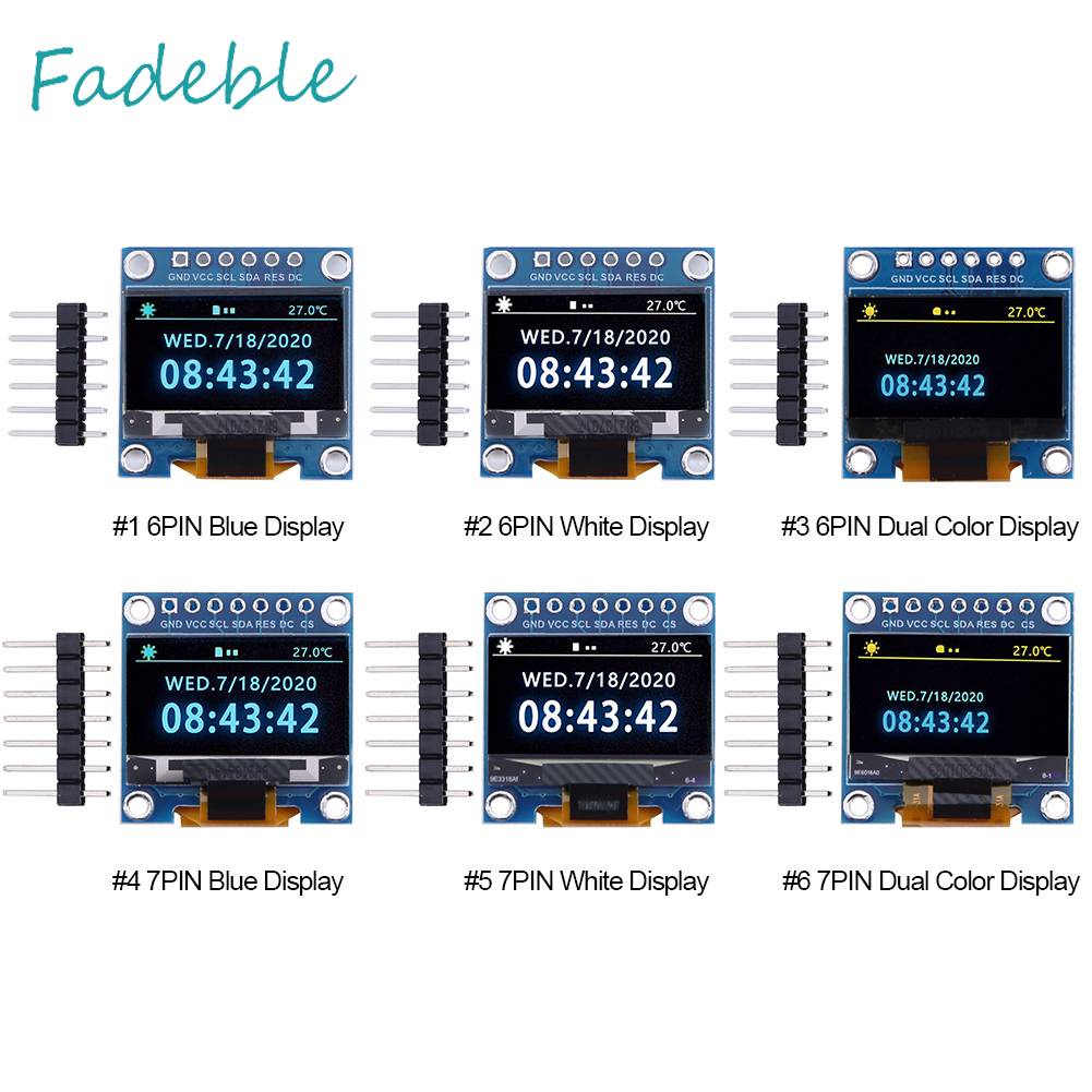 Mô Đun HiểN Thị LCD 0.96 Inch 6 / 7 Pin SSD1315 Chuyên DụNg
