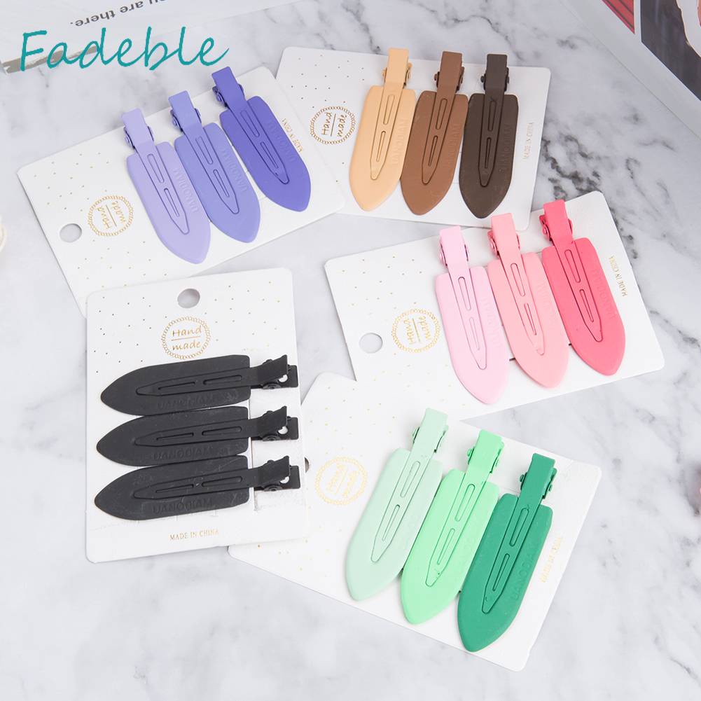 Bộ 3 Kẹp Tóc Không Đường May