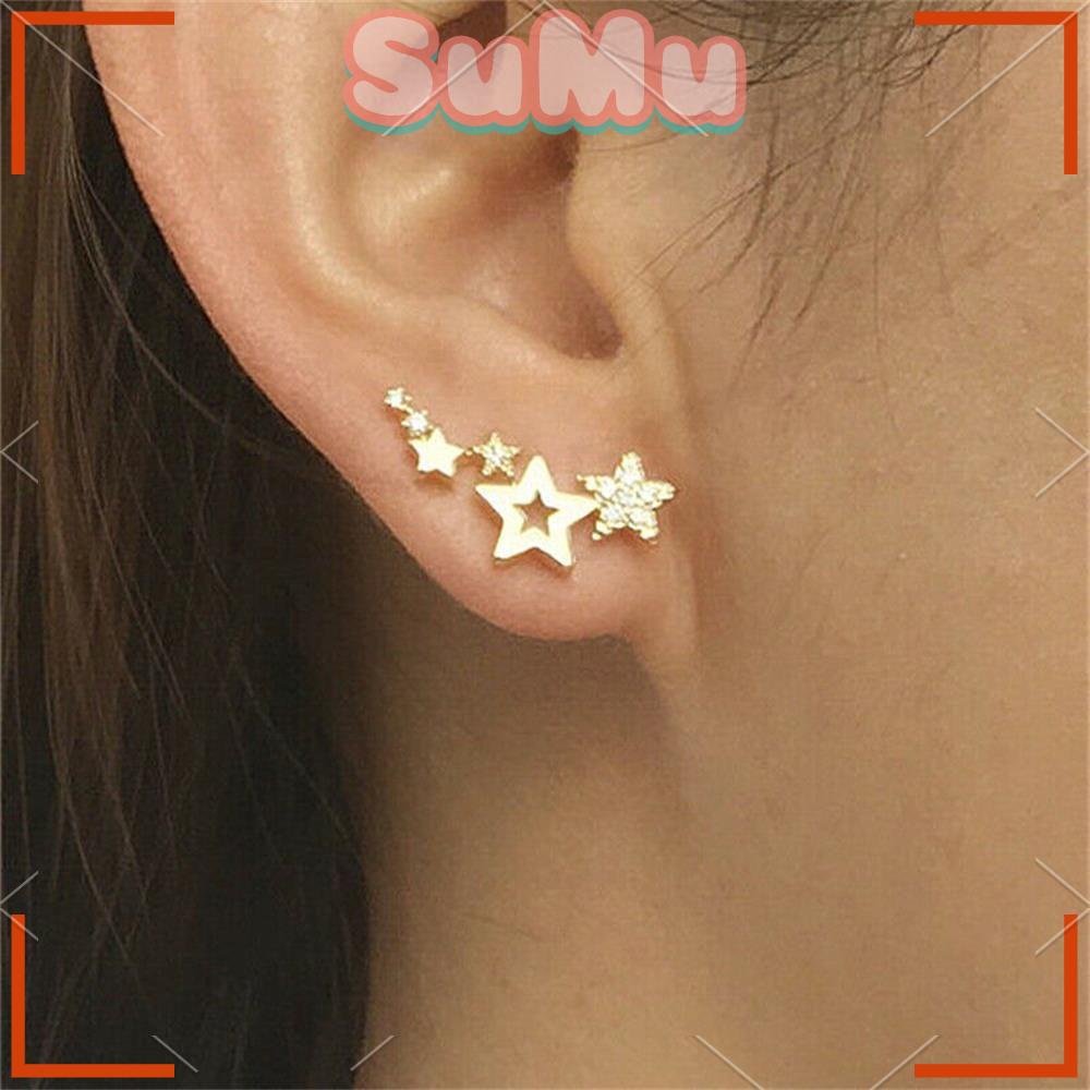 SUMU Hoa Tai Xi Bạc / Vàng Hồng Hình Ngôi Sao Cho Nữ