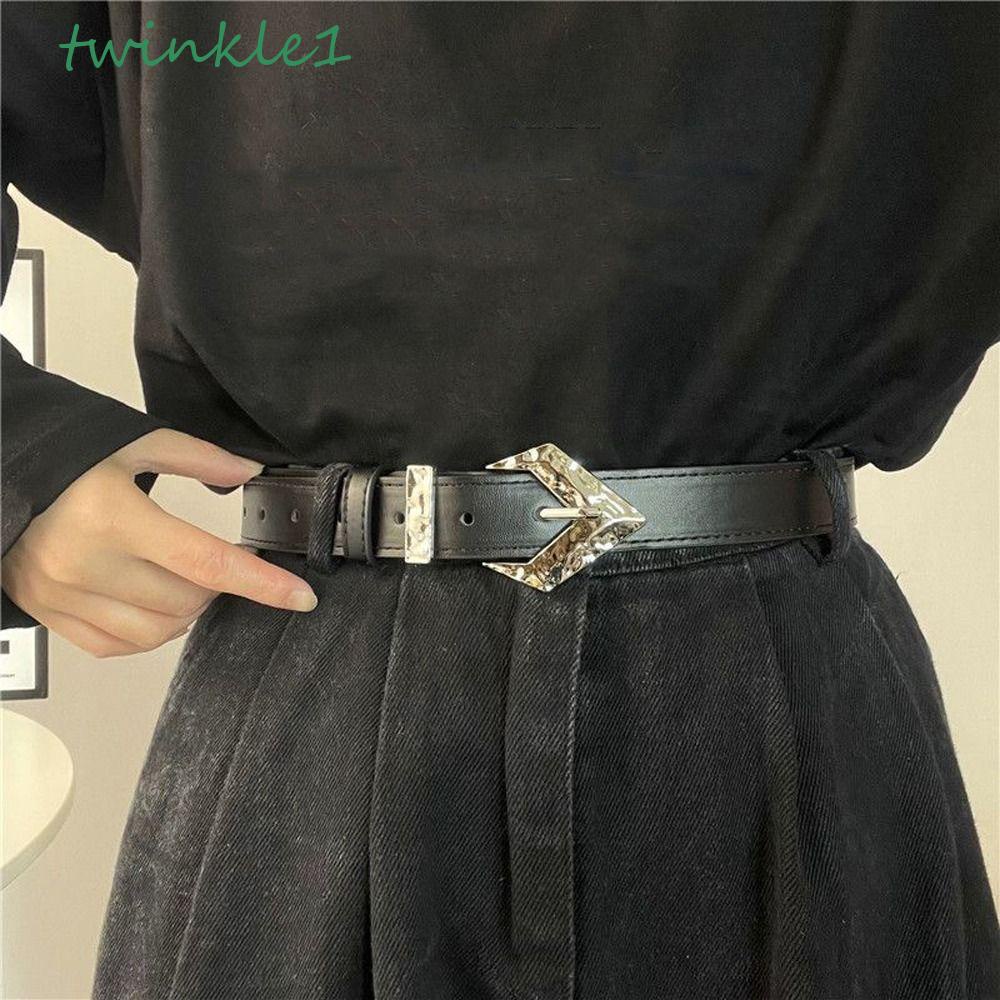 TWINKLE Thắt Lưng Khóa Kim Loại Hình Tam Giác Thời Trang Cho Nữ