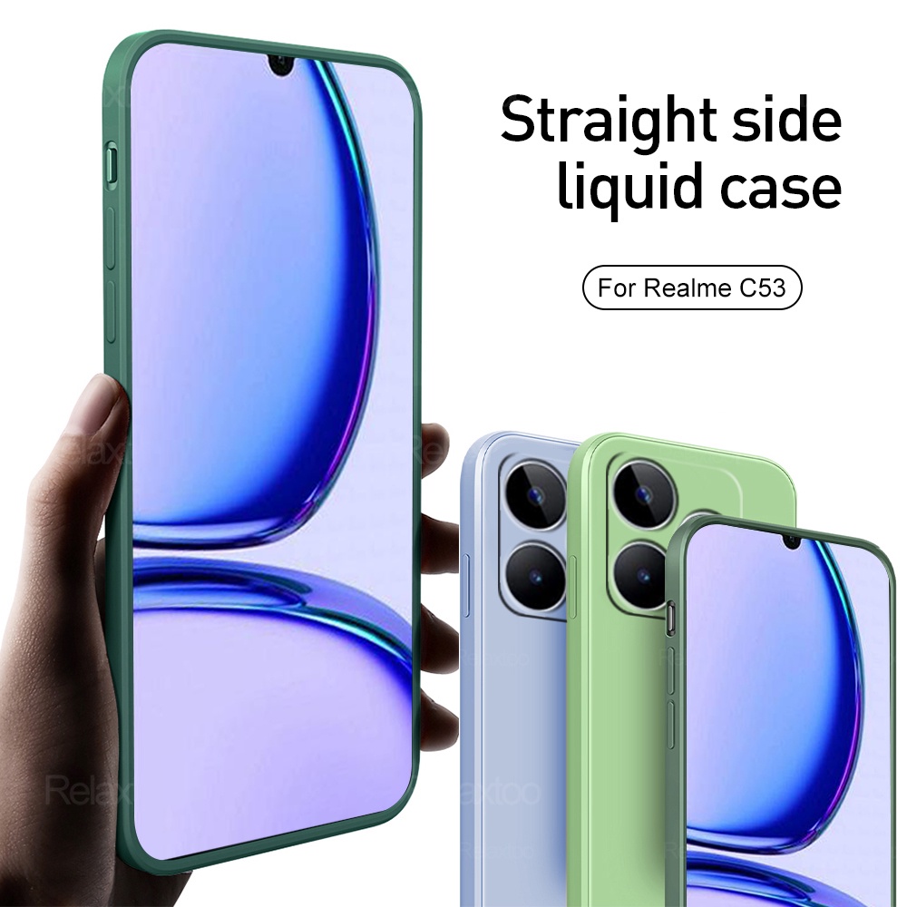 Ốp Điện Thoại Silicon Dẻo Vuông Bảo Vệ Camera Cho Realme C53 Realme C53 Raelme Realmy C53