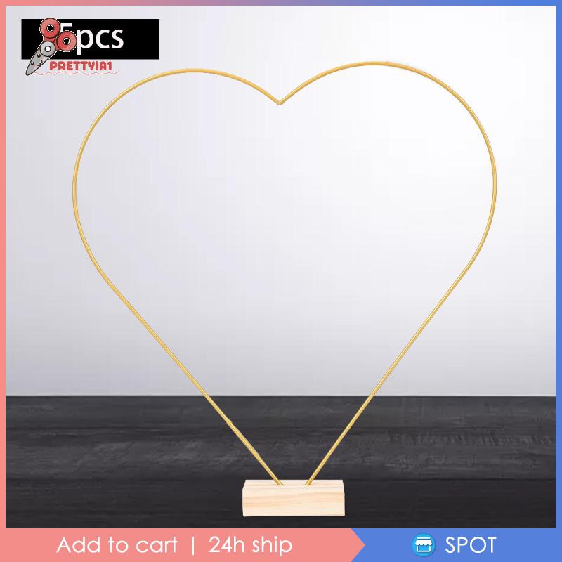 Set 5 Vòng Hoa Bằng Kim Loại Làm Bằng Thủ Công Kèm Thẻ Giữ Vòng Hoa Trang Trí Bàn Tiệc