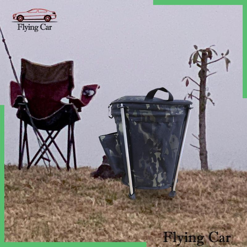 Túi Đựng Rác 20L Có Nắp Khóa Kéo Có Thể Gấp Gọn Tiện Dụng Mang Theo Du Lịch / Cắm Trại