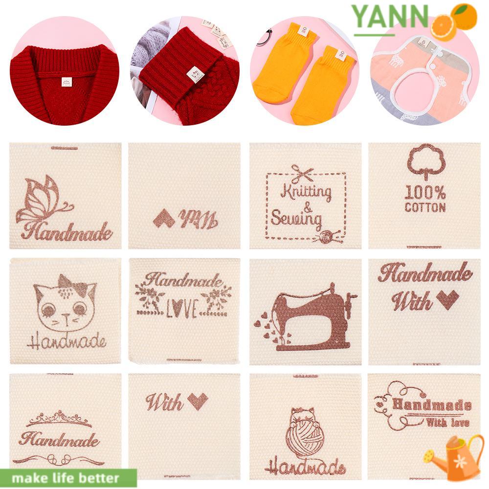 YANN1 Set 50 Thẻ Len Hình Mèo Hoạt Hình Trang Trí Máy May