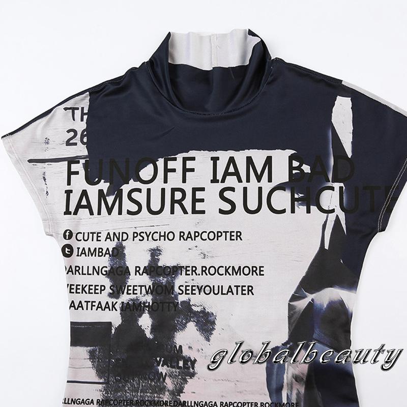 Áo Croptop Tay Ngắn In Chữ Phong Cách Vintage Thời Trang Mùa Hè Cho Nữ