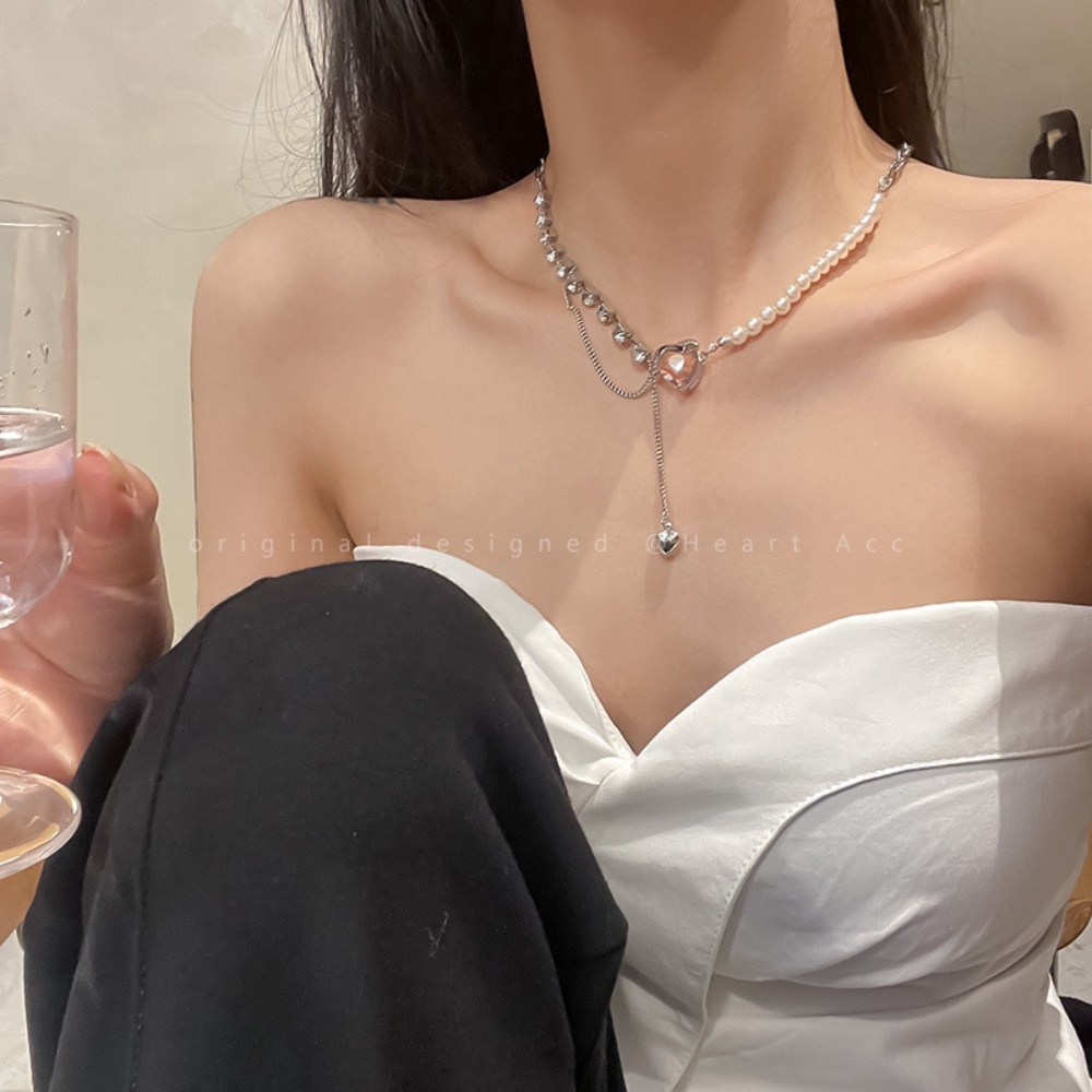 Vòng cổ Sợi Xích Mặt Trái Tim Thời Trang Nhật Hàn 2023 Dành Cho Nữ