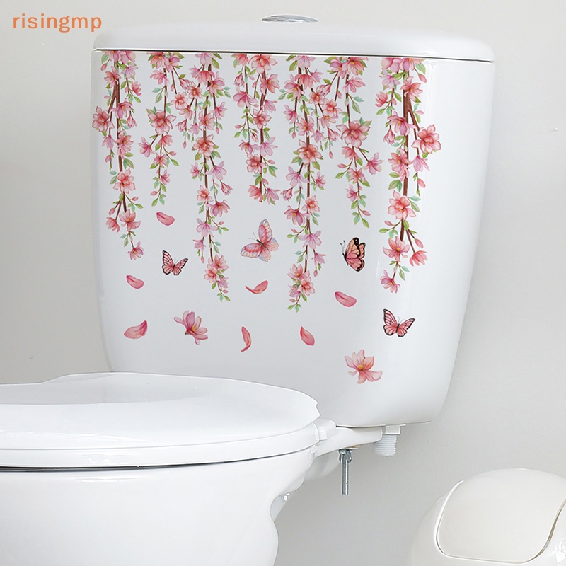 Đề Can Dán Tường Tự Dính Hình Hoa Lá Trang Trí Nhà Tắm / Toilet