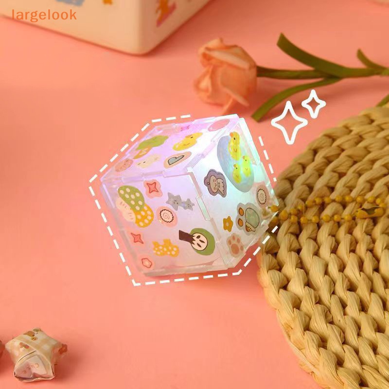 Móc Khóa Hình Khối Lập Phương 3D Trong Suốt Bằng Acrylic Độc Đáo DIY