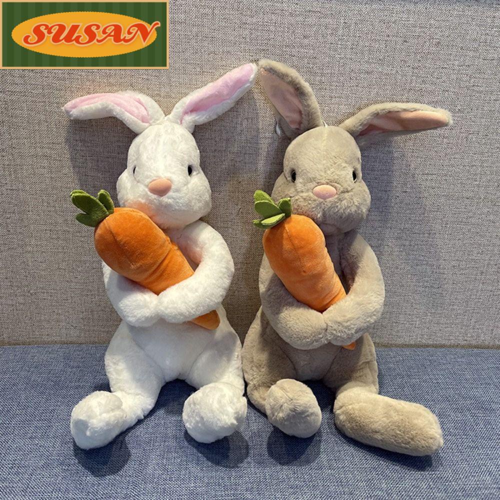 SUSANS Búp Bê Hình Chú Thỏ Ngồi Củ Cà Rốt Dễ Thương Dùng Làm Quà