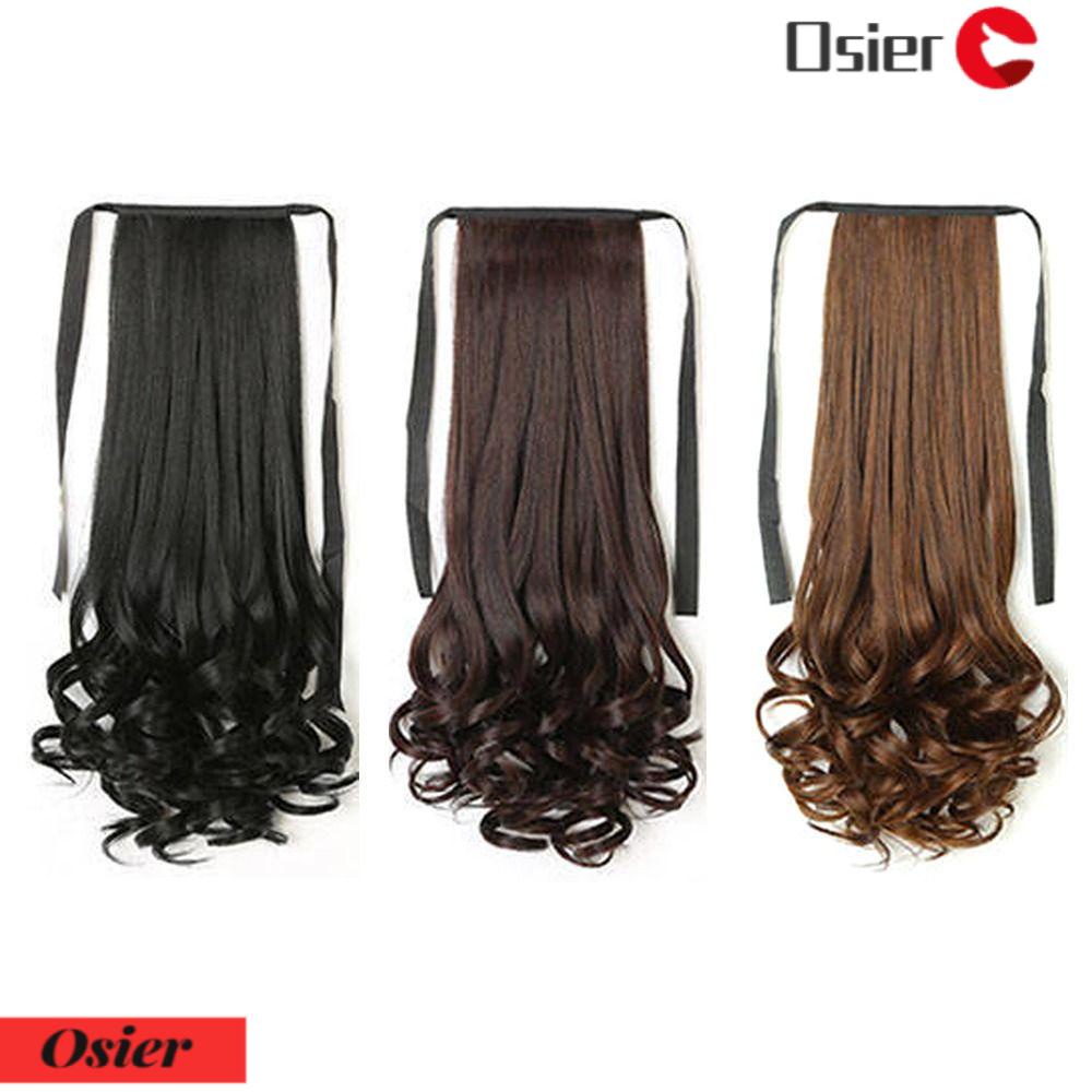 OSIER1 Tóc Giả Đuôi Ngựa Dài Vừa 38-58cm Thời Trang Cho Nữ