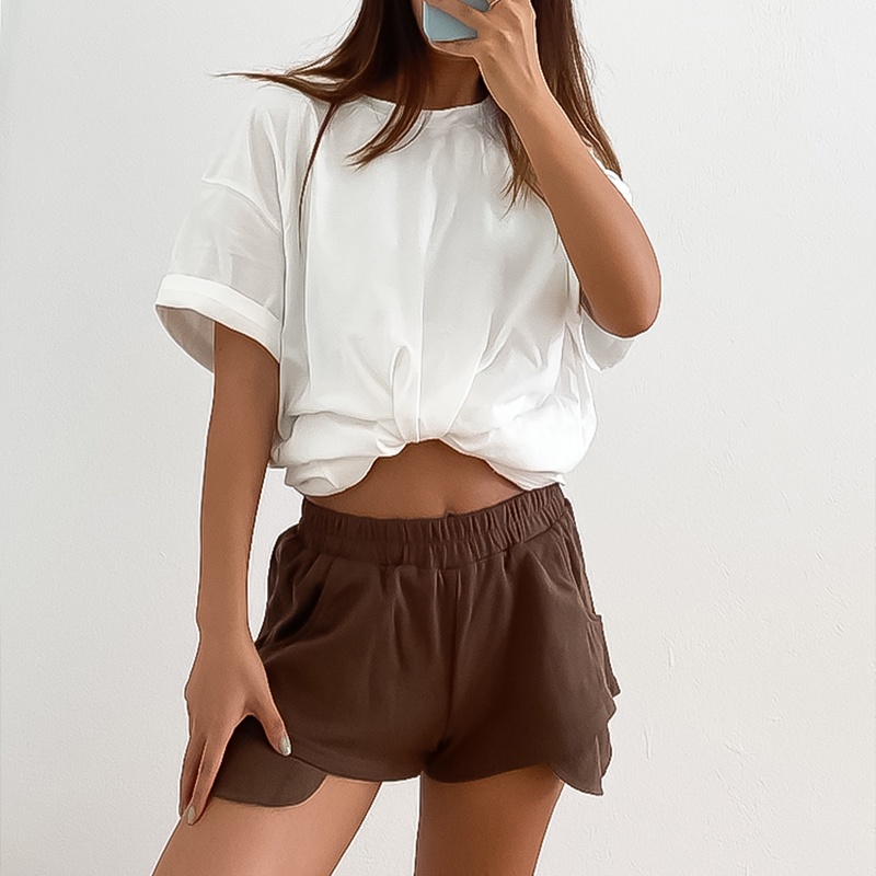 Áo Thun Thể Thao Tay Ngắn Dáng Rộng Thoáng Khí Thời Trang Cho Nữ