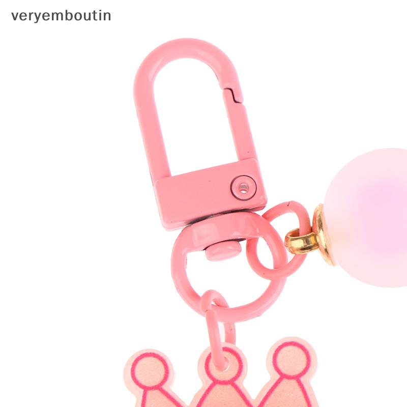 Móc Khóa Hình Bông Hoa / Vương Miện Màu Sắc Ngọt Ngào Xinh Xắn Cho Nữ