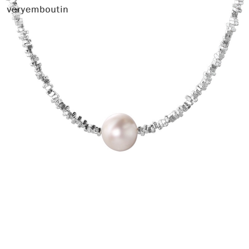 Vòng cổ Bạc Đính Ngọc Trai Phong Cách Vintage Thời Trang Cho Nữ