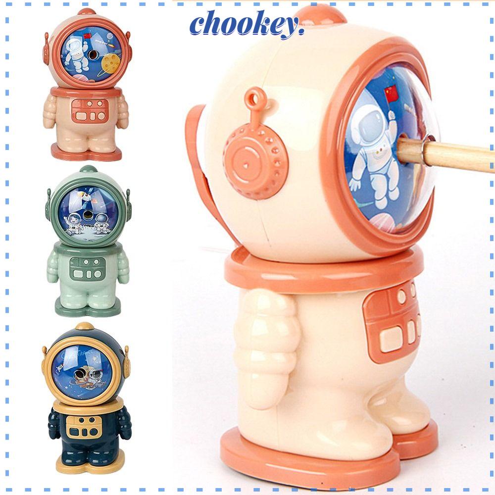CHOOKEY Đồ Chuốt Bút Chì Tự Động Hình Phi Hành Gia Sáng Tạo Dễ Sử Dụng