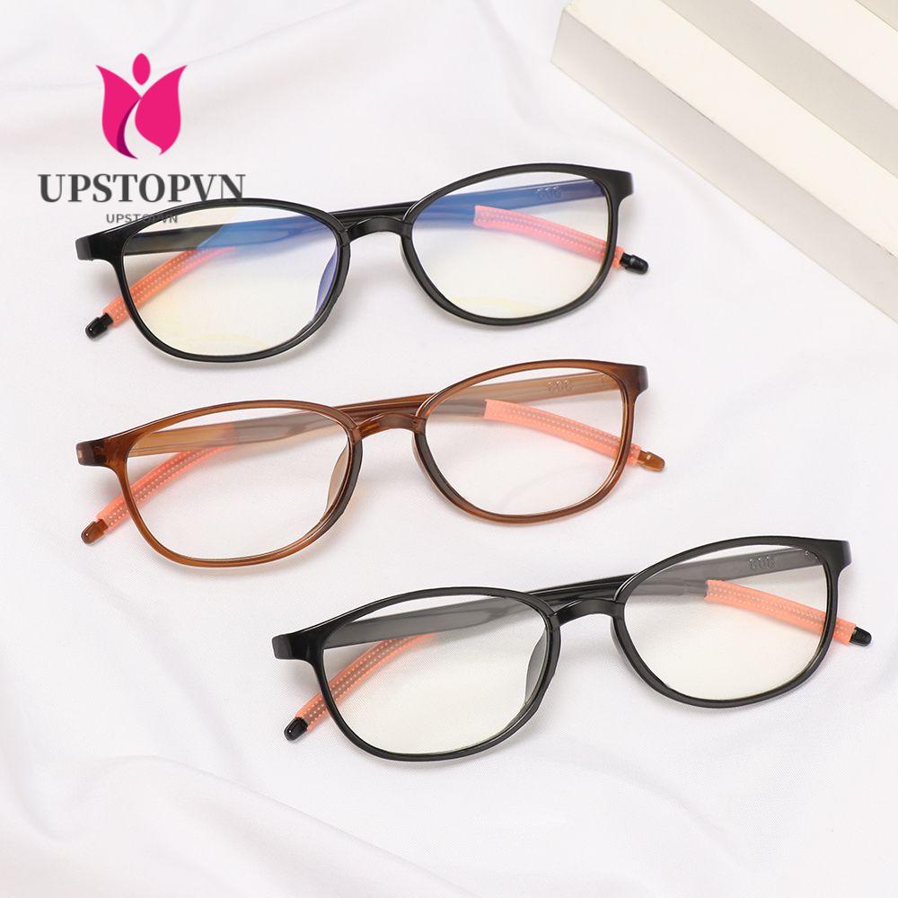 UPSTOPVN Kính Đọc Sách Gọng Tròn Bằng Nhựa Trong Suốt Siêu Nhẹ Thoải Mái