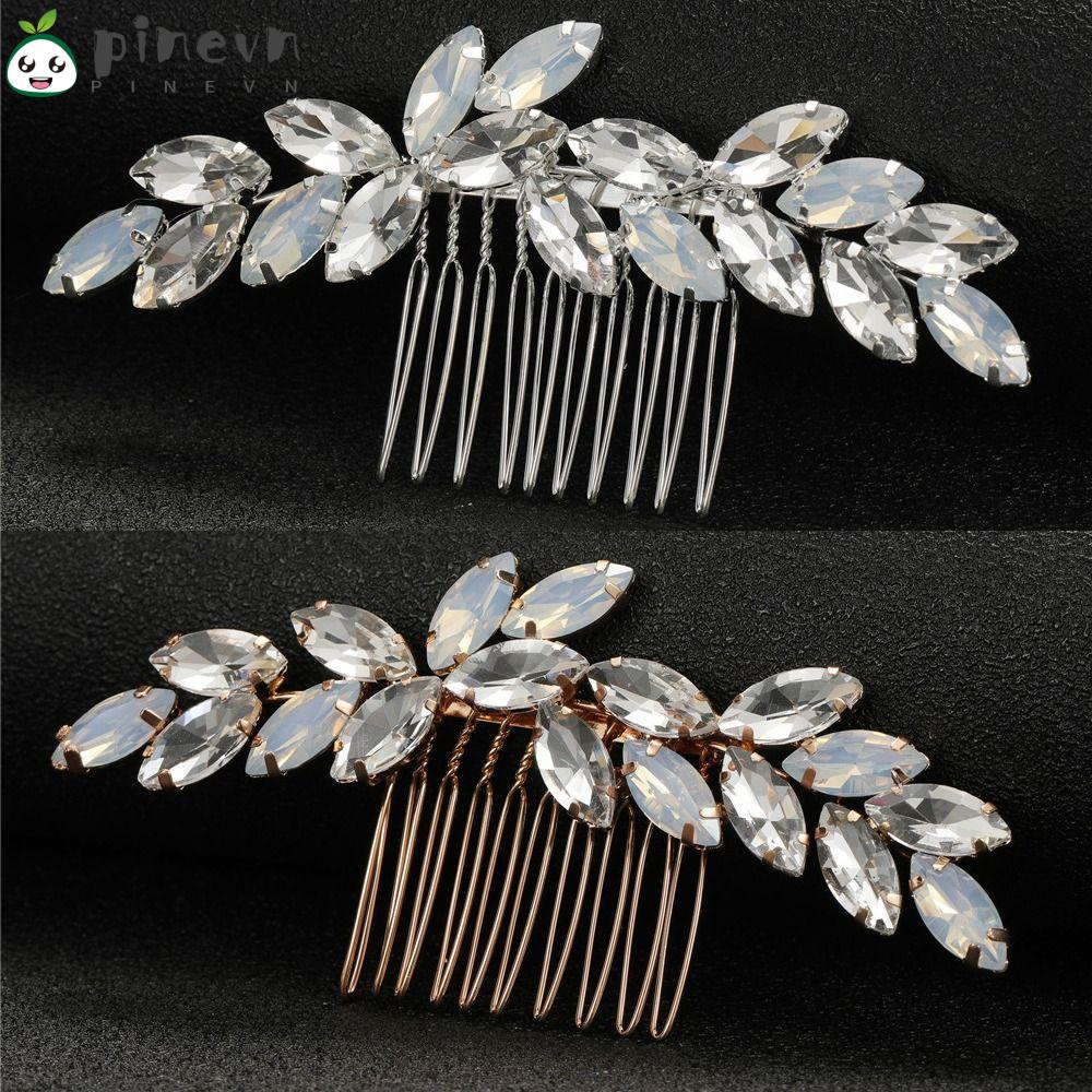 PINEVN Lược Cài Tóc Đính Đá Sang Trọng Cho Phù Dâu
