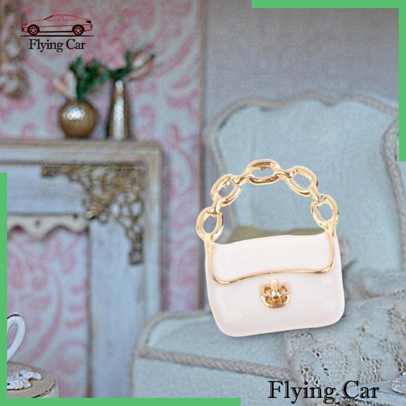 Túi Xách Mini Bằng Kim Loại Dùng Làm Đạo Cụ Chụp Ảnh / Trang Trí Nhà Búp Bê 1 / 12