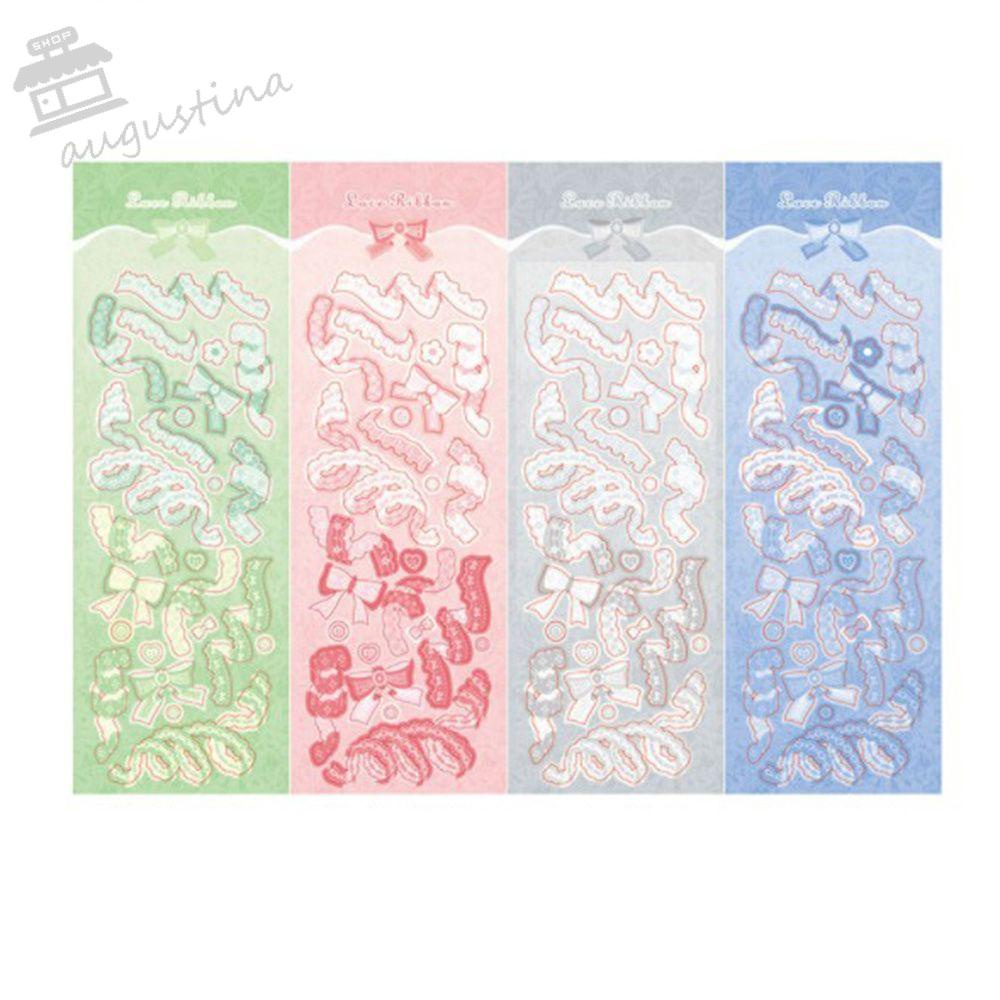 AUGUSTINA Miếng Dán Trang Trí Khung Ảnh DIY Họa Tiết Ren Xinh Xắn