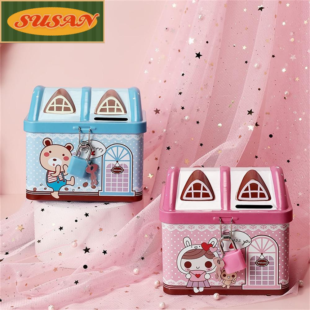SUSANS Hộp Đựng Tiền Tiết Kiệm Hình Ngôi Nhà Dễ Thương