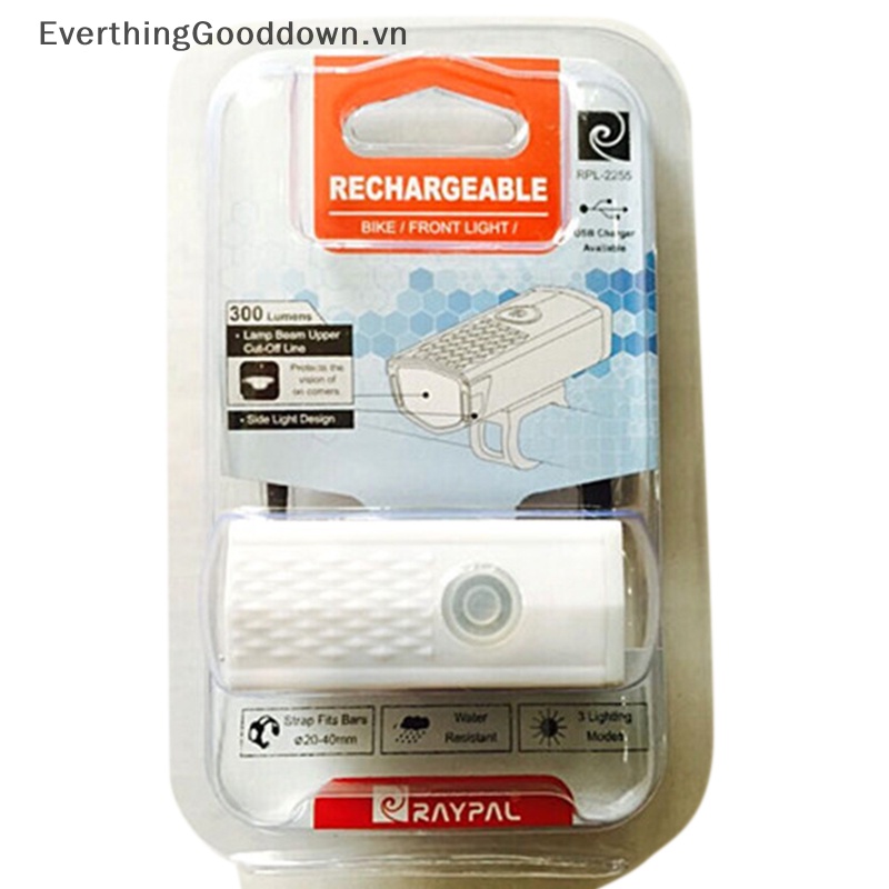 Everthinggood Bộ Đèn Pha LED USB Có Thể Sạc Lại Cho Xe Đạp