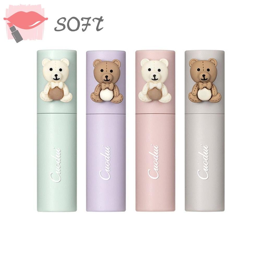 SOFTNESS Son Môi Kiêm Má Hồng Dạng Lỏng Lâu Trôi Không Dính Thành Cốc Chống Thấm Nước Cho Nữ