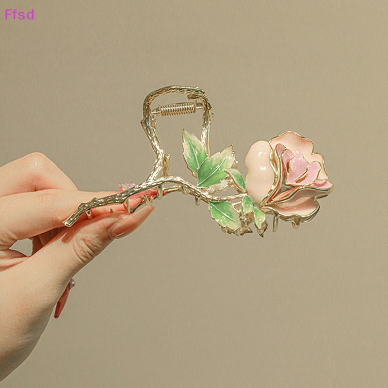 {Ffsd} Kẹp Tóc Hình Hoa Hồng Tinh Tế Thời Trang Phong Cách Trung Hoa Dành Cho Nữ * Hàng Bán Chạy