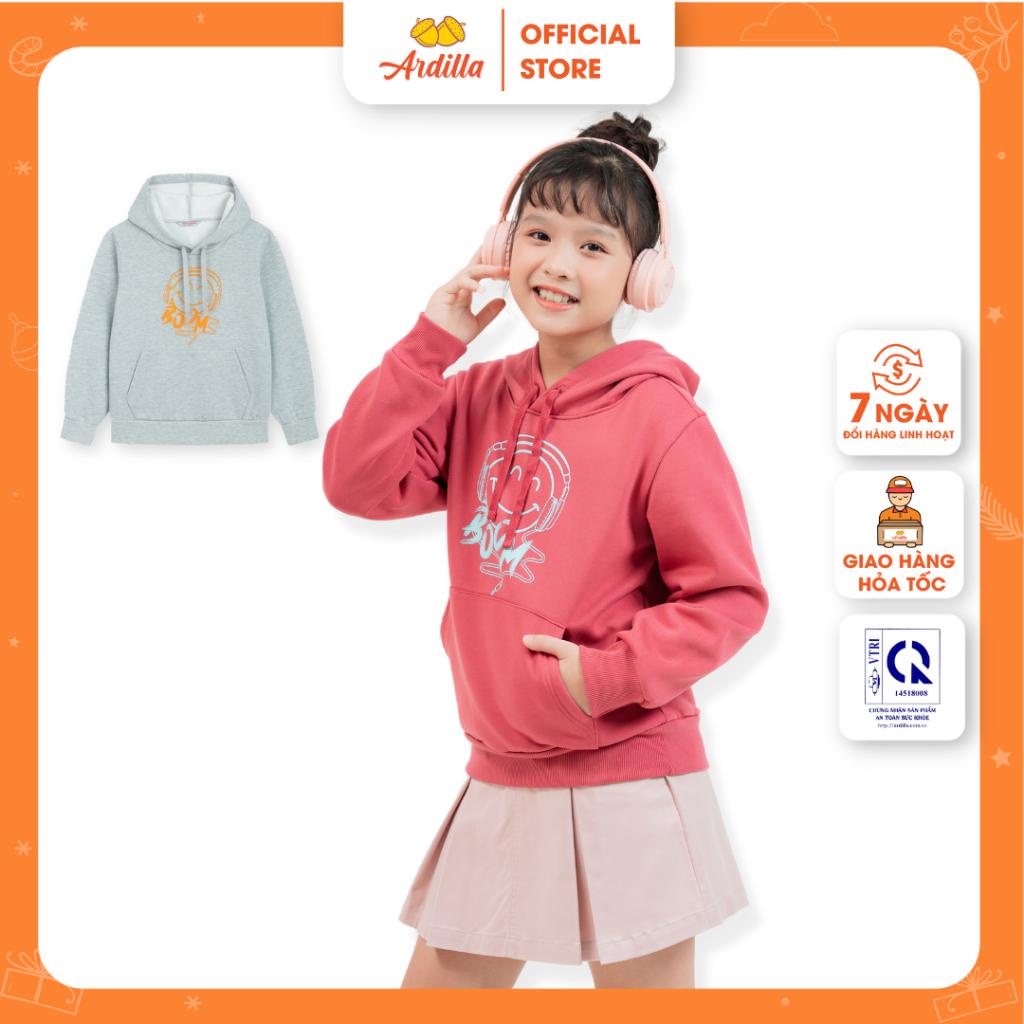 Áo Hoodie Cho Bé Gái ARDILLA Chất Vải Nỉ Dày Dặn Ấm Áp Họa Tiết In Cá Tính TA8603HD