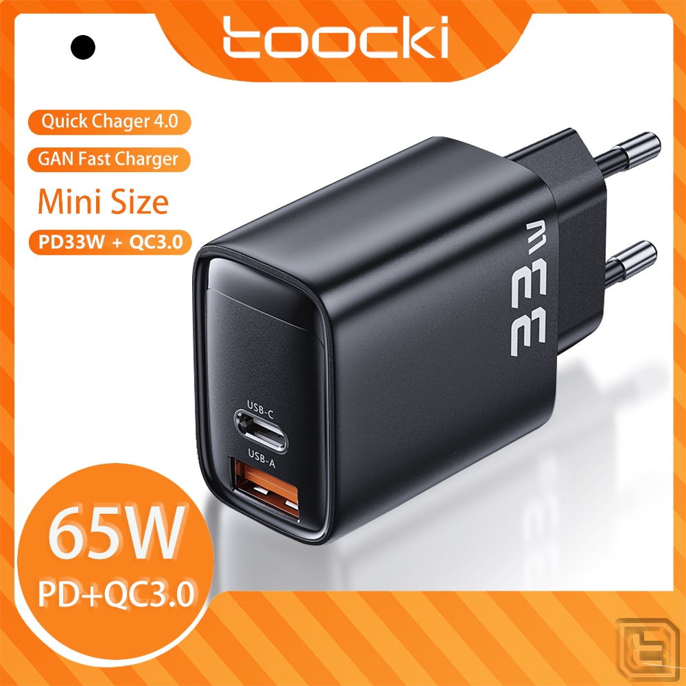 Toocki 33W GAN bộ Sạc Cục Sạc Nhanh USB Type C PD Cho iP 14 13 12 11 Pro Max XS 8P iPd Pro Air Mini