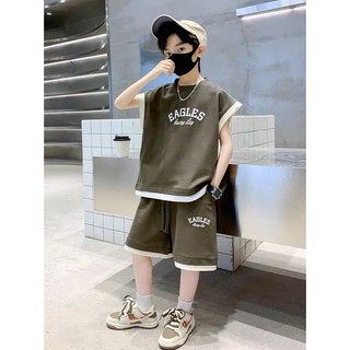 Bộ thun bé trai sát nách EAG