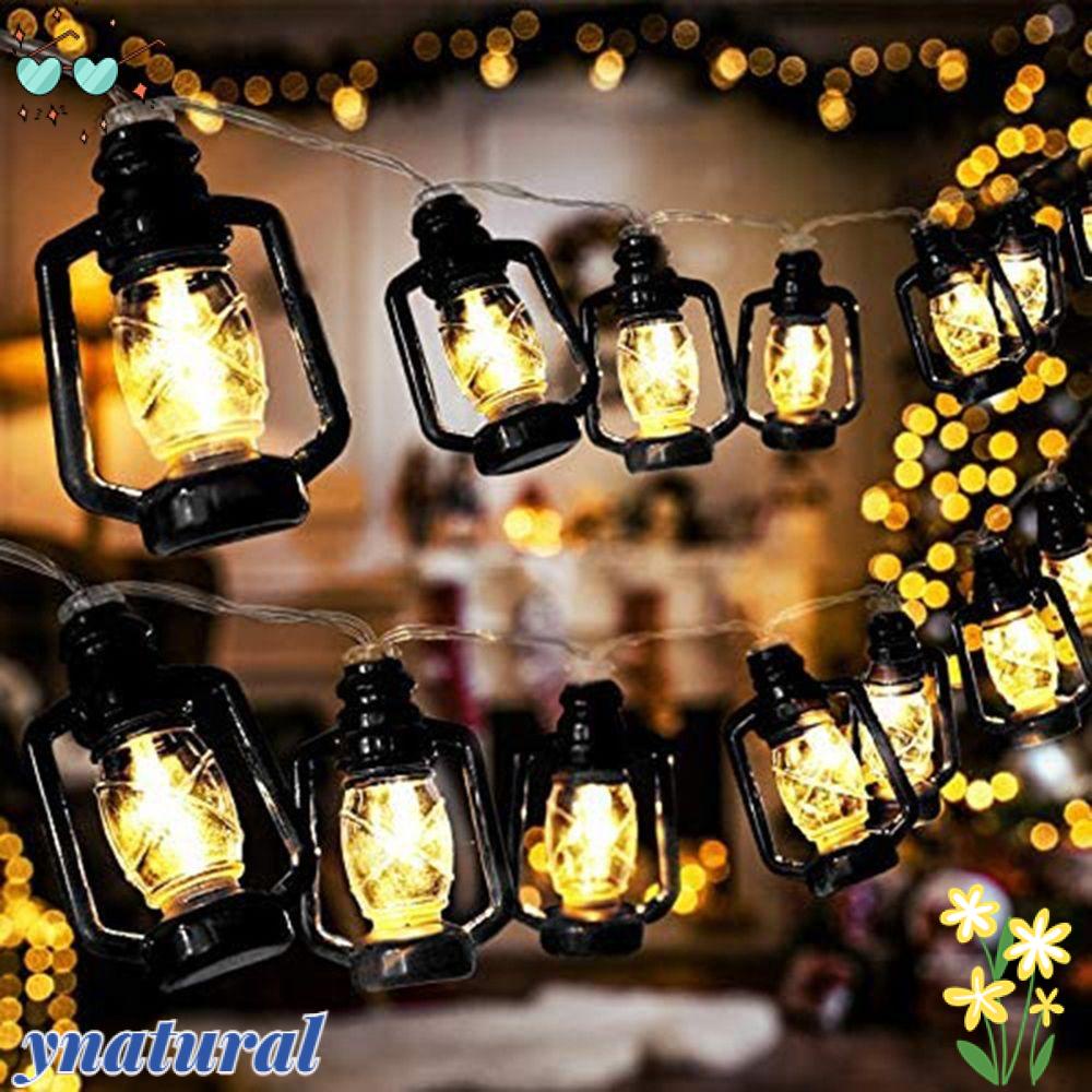 YNATURAL Dây Đèn Led Hình Lồng Đèn Eid Al Adha Mubarak Cổ Điển Chống Thấm Nước Trang Trí Tiệc Ngoài Trời