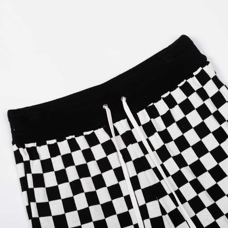 Hàng Mới Về Quần Short Dệt Kim Kẻ Sọc Caro Cổ Điển Thời Trang L666V-5 / 4 Cho Nam Và Nữ
